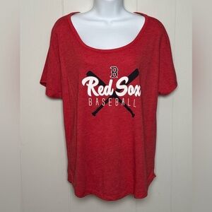 Next Level Apparel Women’s Scoop Neck Short Sleeve Red Sox T-Shirt Size L
